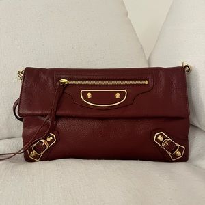 Authentic Balenciaga Motocross Envelope clutch